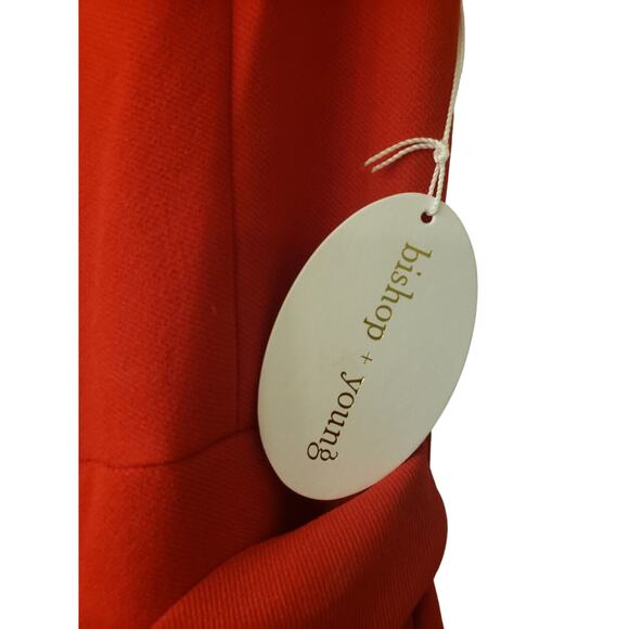 Bishop & Young Red Rachel Cropped Belted Tie Waist Wide Leg Jumpsuit, Small NWT - Picture 5 of 11